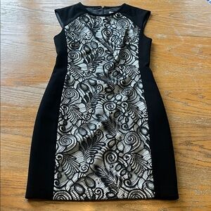 Trina Turk beautiful lace overlay sheath sz4 made USA
